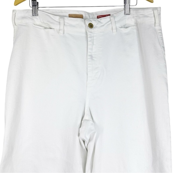 PILCRO Anthropologie White Denim 16W Plus size Wide Leg Ankle Pants High Rise - Picture 2 of 8